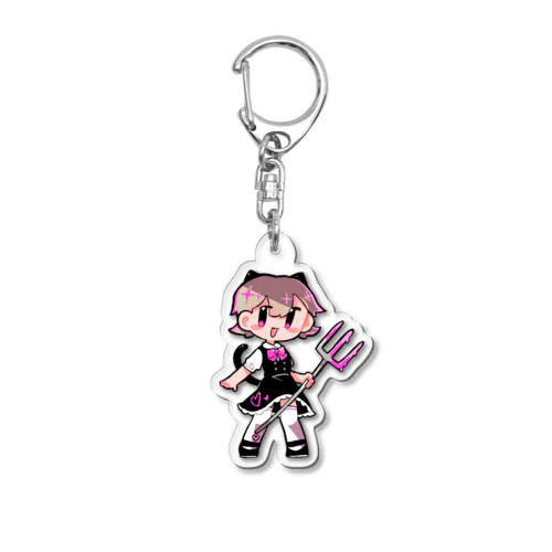 ネコアクマチャン(ピンク) Acrylic Key Chain