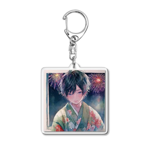 001_fireworks Acrylic Key Chain