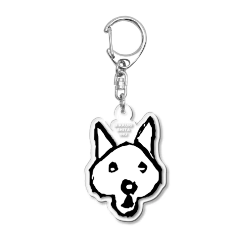 びっくりした犬（アクリルキーホルダー） Acrylic Key Chain