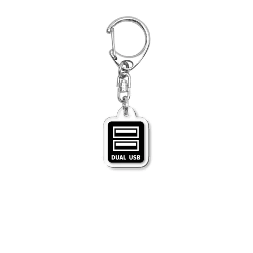 DUAL USB Ver.BLACK Acrylic Key Chain