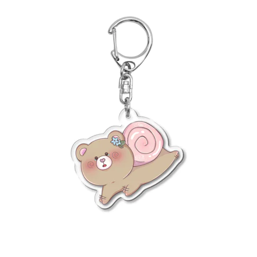 あれ！？捕まっちゃったクマツムリ Acrylic Key Chain