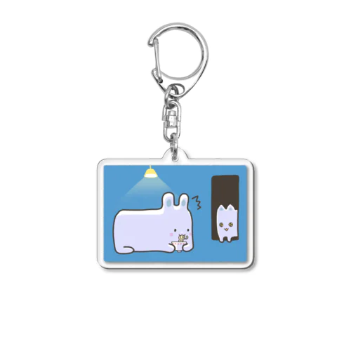 こっそりお夜食…あっ Acrylic Key Chain