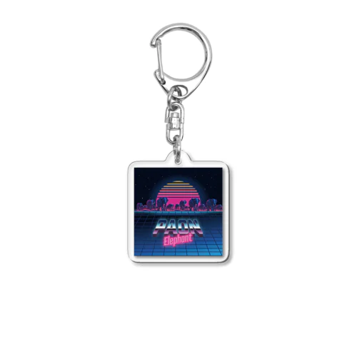 Synthwave_PAON Acrylic Key Chain