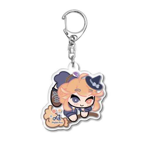 ぶらさがり魔女のアクリルキーホルダー Acrylic Key Chain