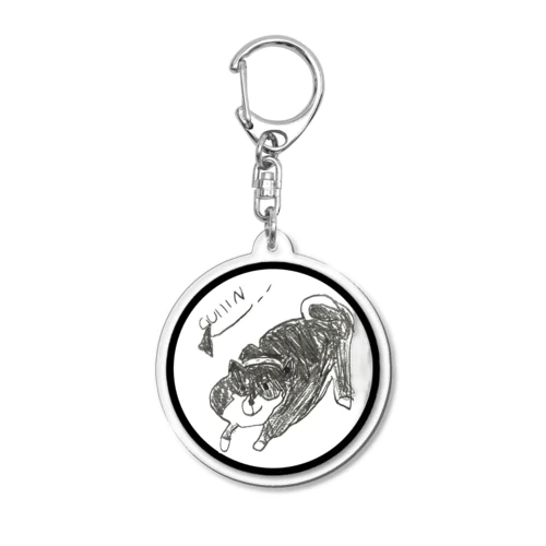 かんにゃ画伯の黒柴 Acrylic Key Chain