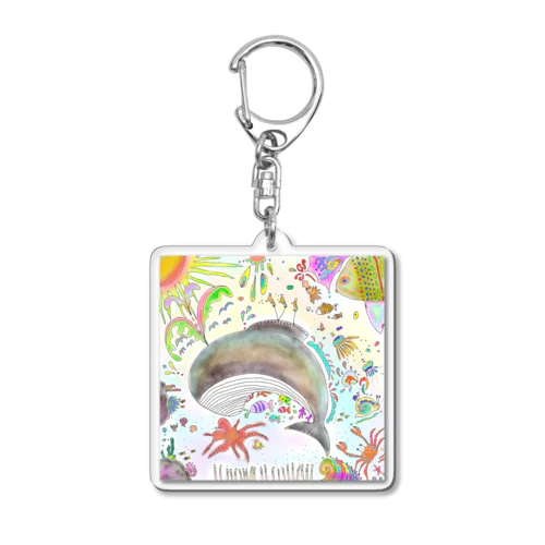 くじらくんの朝 Acrylic Key Chain