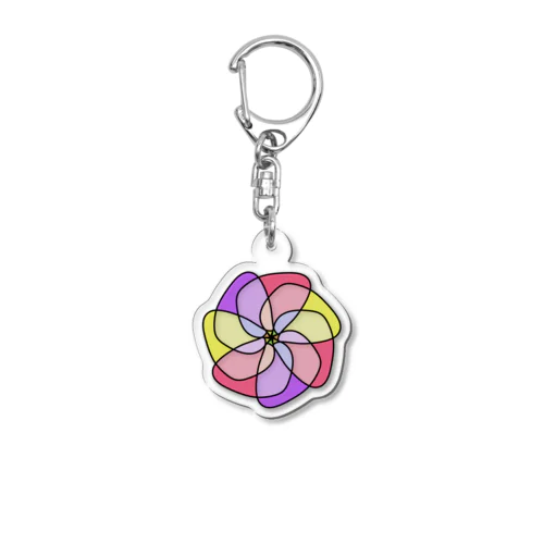 ステンドグラス -Vivid Flower - Acrylic Key Chain