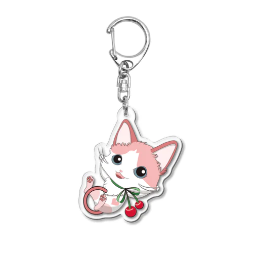 ちぇりにゃん Acrylic Key Chain