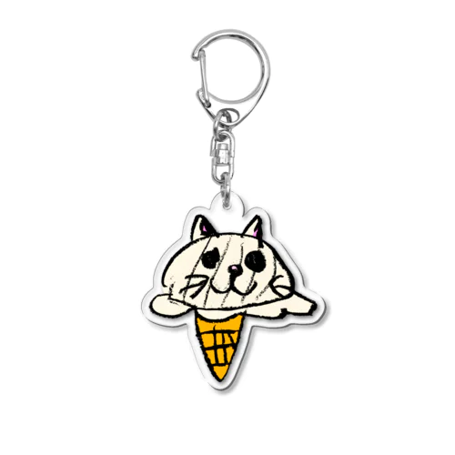 アイスクリーム猫 Acrylic Key Chain