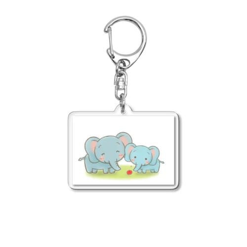 仲良し親子ゾウ Acrylic Key Chain