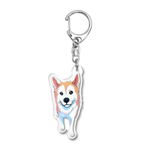 秋田犬あくびちゃんイラスト Acrylic Key Chain