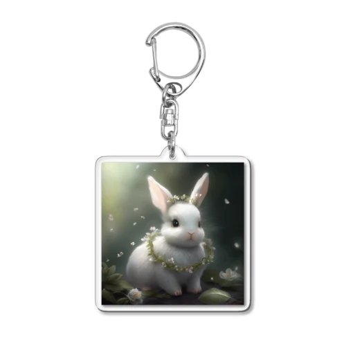 ウサギの天使 Acrylic Key Chain