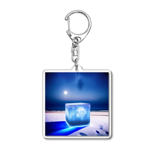 この星を護り切ったcube（The cube that protected this planet） Acrylic Key Chain