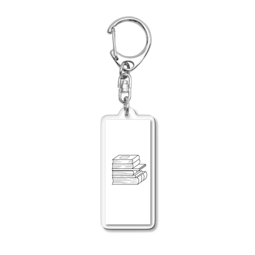 ブックタワー(モノクロver) Acrylic Key Chain