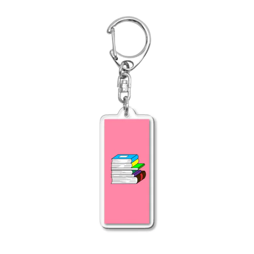 ブックタワー(ピンク) Acrylic Key Chain