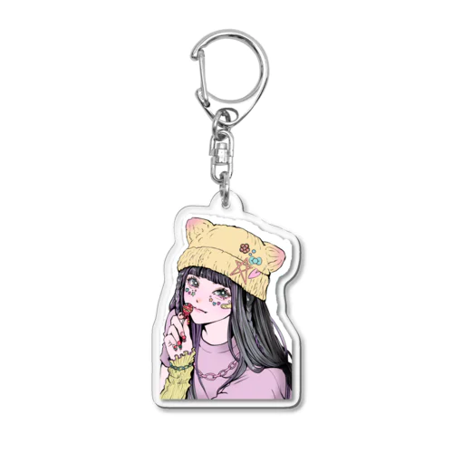 猫耳ちゃん Acrylic Key Chain