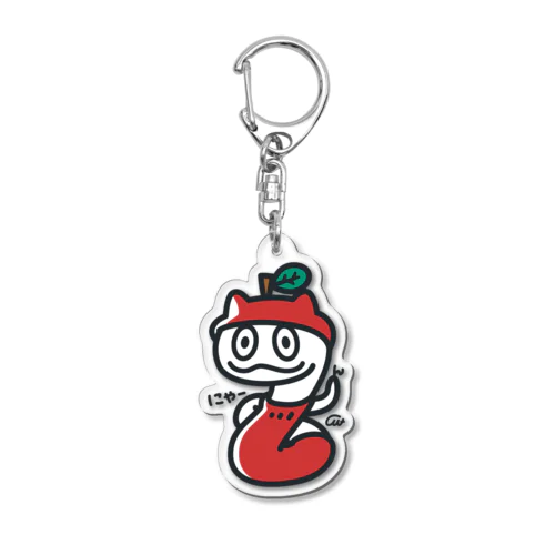 へびにゃーん りんごにゃーんステッカー等 Acrylic Key Chain