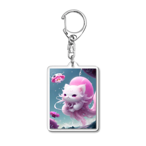 Jerryfishcat　ピンク Acrylic Key Chain