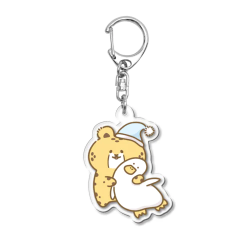 添い寝しにきた足おそチーター Acrylic Key Chain