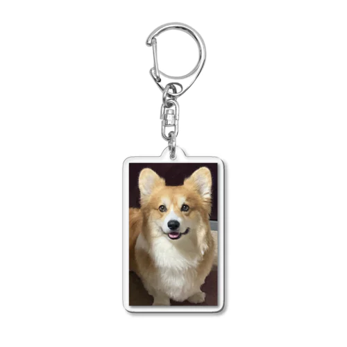 コーギーのラキちゃん Acrylic Key Chain