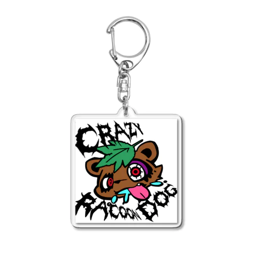 CRAZY RACOON DOG Acrylic Key Chain