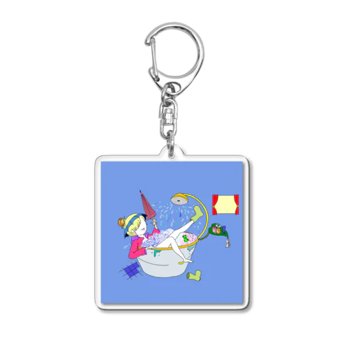 つゆと紫陽花 Acrylic Key Chain