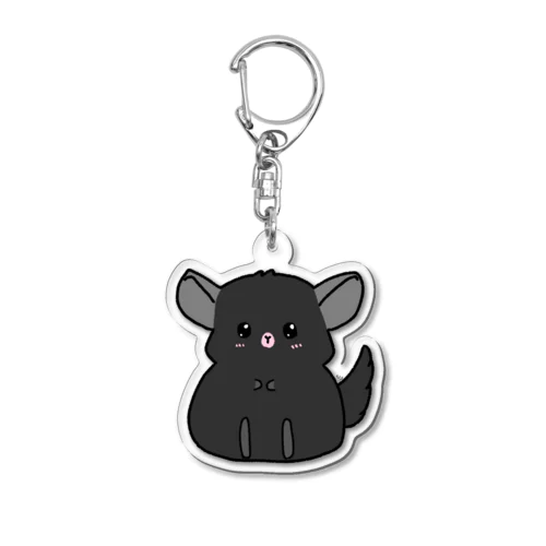 お座りノアールくん Acrylic Key Chain