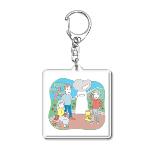 キレイになった彫刻をみんなで鑑賞 Acrylic Key Chain