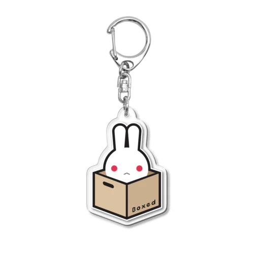 【Boxed * Rabbit】カラーVer アクリルキーホルダー