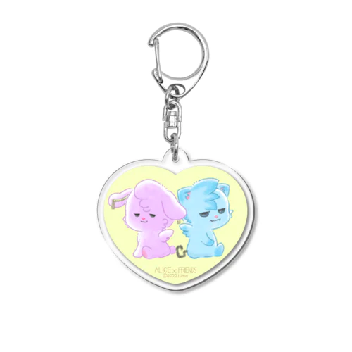 アリス×フレンズ ジッパー インテロ ハート Acrylic Key Chain