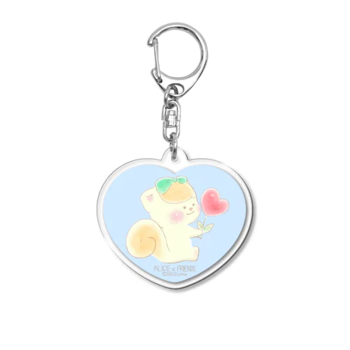 アリス×フレンズ クリス ハート フラワー Acrylic Key Chain