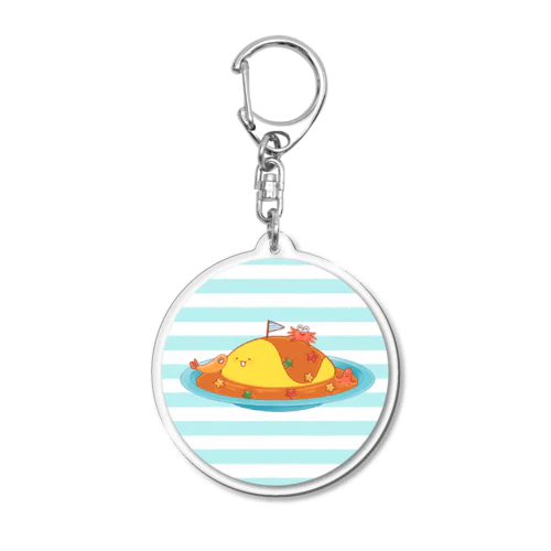 夏のオムライス Acrylic Key Chain