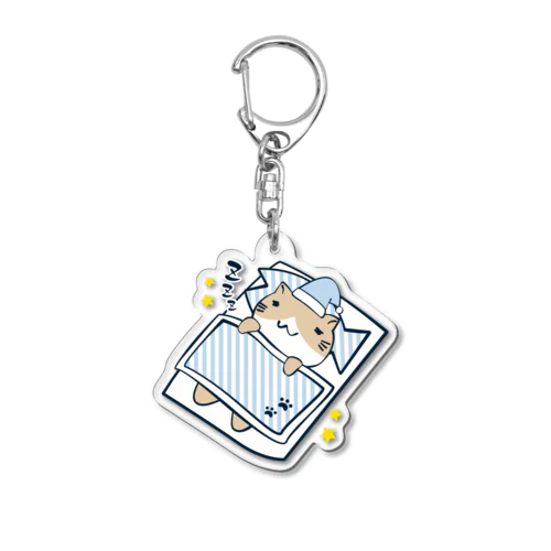 おやすみ猫渕さん Acrylic Key Chain