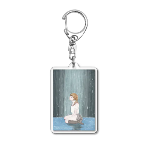 女生徒１（雨の中の悲しみ） Acrylic Key Chain