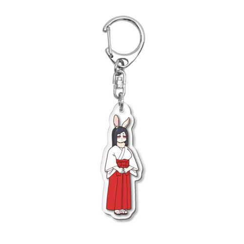 うさぎ巫女さん Acrylic Key Chain