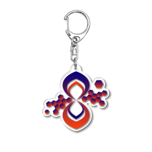 数字デザインシリーズ「8」 Acrylic Key Chain