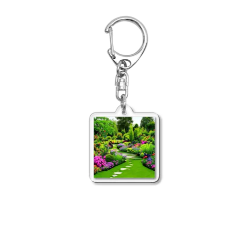 かわいい庭園 Acrylic Key Chain