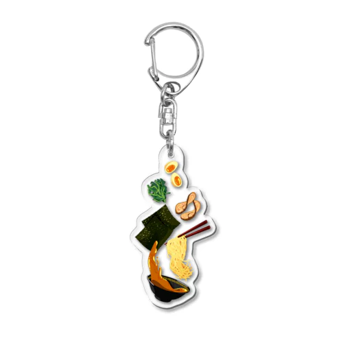 (家系)とんこつ醤油ラーメンフォール Acrylic Key Chain