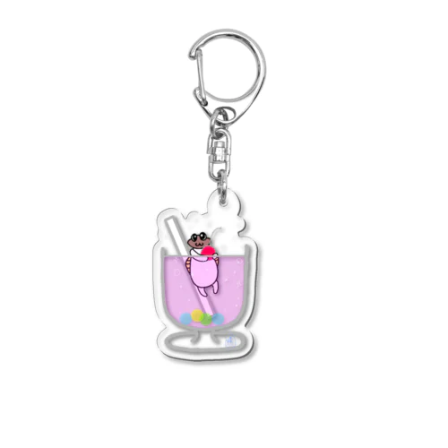 さくらんぼソーダとカレイ子さん Acrylic Key Chain