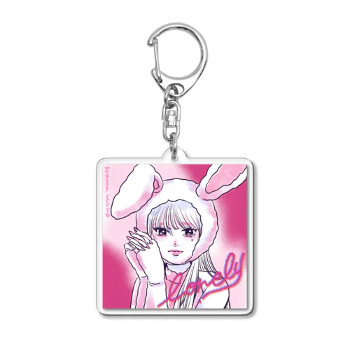 lonely rabbit Acrylic Key Chain