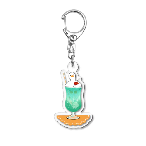 アヒルのメロンクリームソーダ Acrylic Key Chain