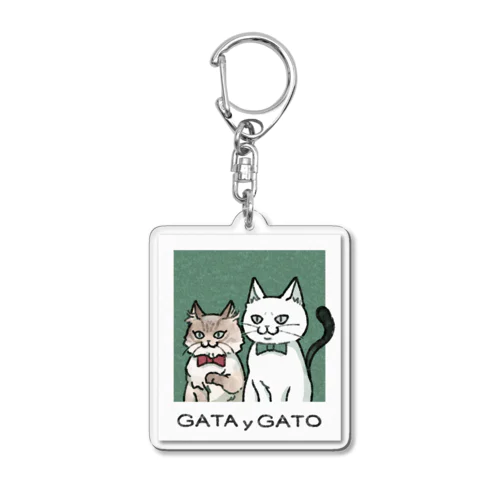 GATA y GATO Acrylic Key Chain