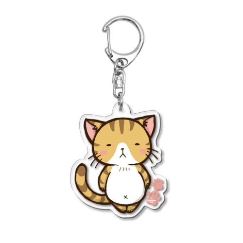 【まいぽん】のほほんネコさん【猫アクリルキーホルダー】 Acrylic Key Chain