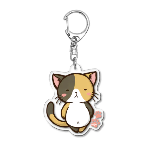 【くるみ】のほほんネコさん【猫アクリルキーホルダー】 Acrylic Key Chain