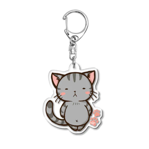 【くろごま】のほほんネコさん【猫アクリルキーホルダー】 Acrylic Key Chain