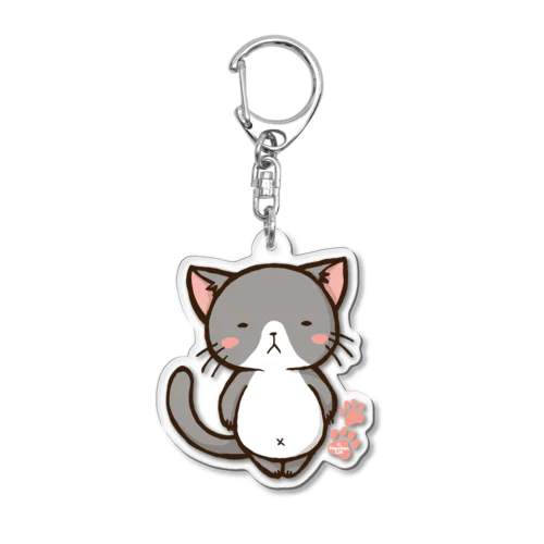 【虎徹（こてつ）】のほほんネコさん【猫アクリルキーホルダー】 Acrylic Key Chain