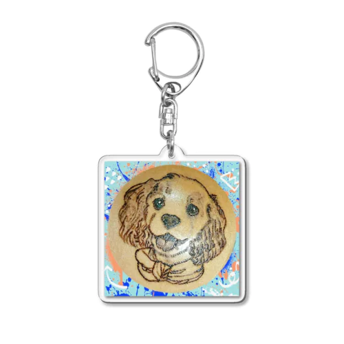 American Cocker Spaniel,わるそう坊主のコッカースパニエル Acrylic Key Chain