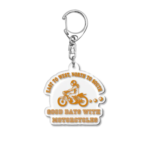 バイク日和 (イエロー)キーホルダー Acrylic Key Chain