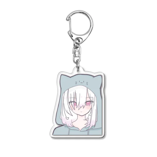 嶺巴猫耳フード Acrylic Key Chain