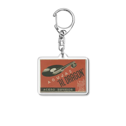 スペイン・バルセロナ 1950年代 レコード針"AL DRAGÓN" Acrylic Key Chain